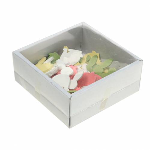 Floristik24 Decorazione sparsa coniglietto pasquale in legno 5,2 cm 40 pezzi