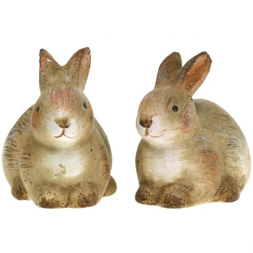 Floristik24 Coniglio in ceramica naturale 7 cm x 8 cm 6 pezzi