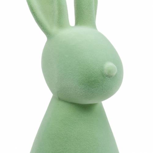 Floristik24 Coniglietto pasquale decorativo 47 cm verde floccato coniglietto pasquale decorazione figura Pasqua