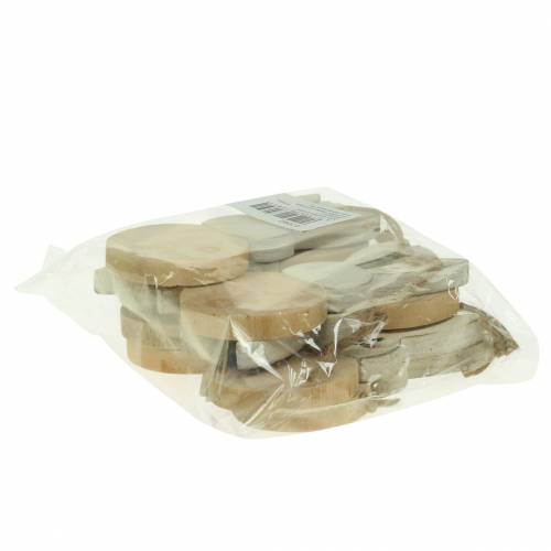 Floristik24 Coniglietto pasquale da appendere color crema, legno naturale assortito H10,5 cm 8 pz