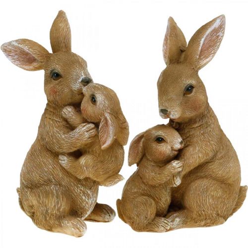 Figure di decorazione di coniglio famiglia di conigli  Decorazione di Pasqua H11,5 cm 2 pezzi-03292