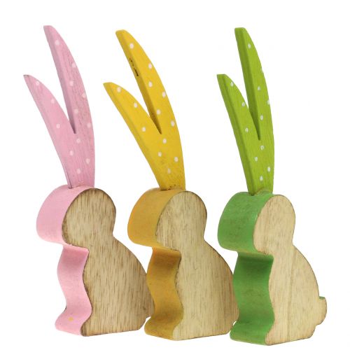 Orecchio lungo coniglio Figura da decorare 15 cm 6 pezzi