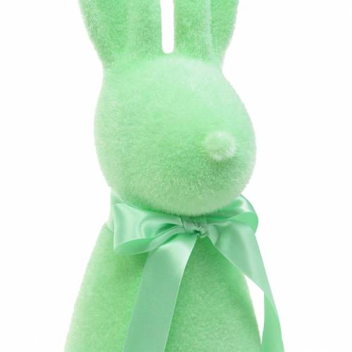 Floristik24 Coniglio floccato verde menta A42cm