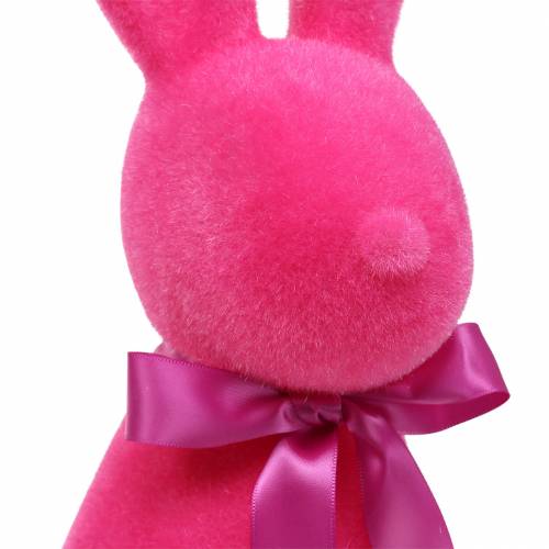 Floristik24 Coniglietto floccato rosa H42cm