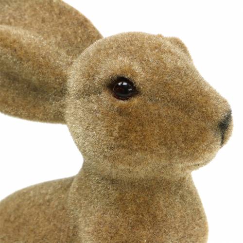 Prodotto Coniglietto decorativo pasquale seduto floccato marrone H19 cm 2 pz