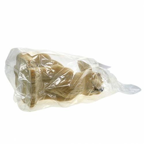 Floristik24 Decorazione pasquale coniglietto floccato marrone H50cm