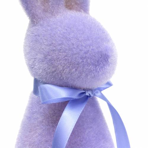 Floristik24 Coniglio floccato Lilla Viola H30cm 2 pezzi