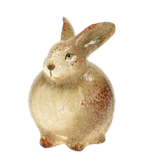 Coniglietto decorativo in ceramica marrone 5 cm x 7 cm