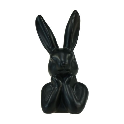 Prodotto Busto di coniglio pensante coniglio nero 7×6×15 cm