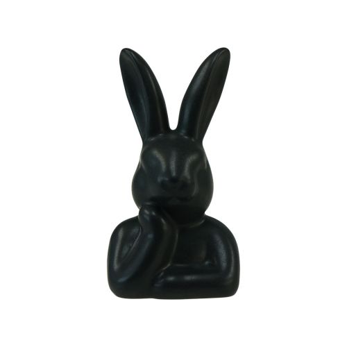 Prodotto Busto di coniglio piccolo pensieroso nero 6×4×10,5 cm