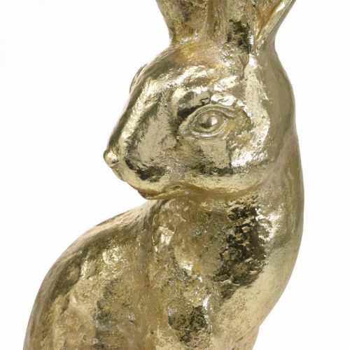 Floristik24 Decorazione coniglietto grande coniglietto pasquale seduto oro 22×17×51,5 cm
