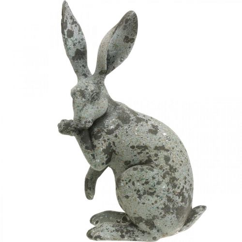Floristik24 Coniglio decorativo seduto effetto pietra decorazione da giardino H31cm
