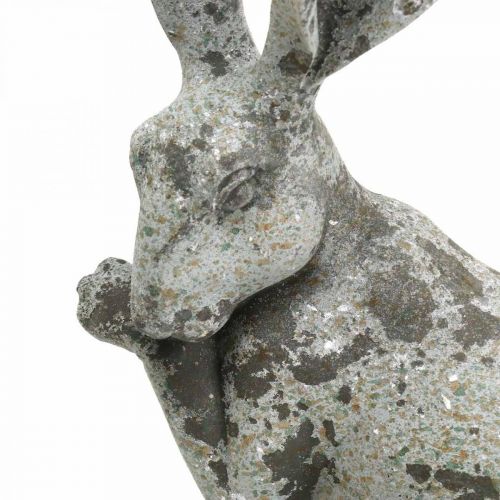 Floristik24 Coniglio decorativo seduto effetto pietra decorazione da giardino H31cm