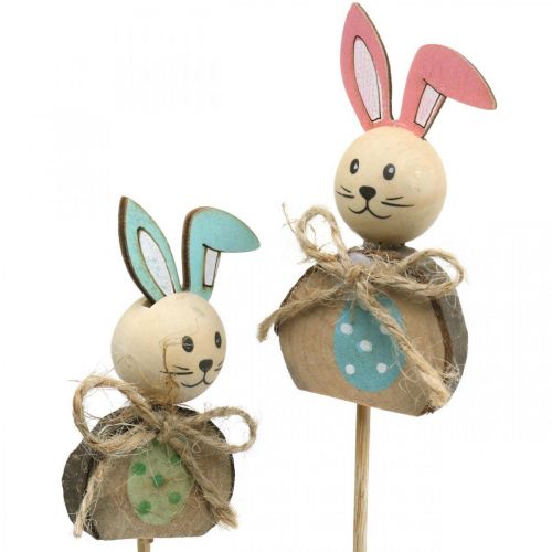 Prodotto Coniglietto pasquale in legno, tappi per fiori pasquali, tappi per conigli 8 cm 8 pz