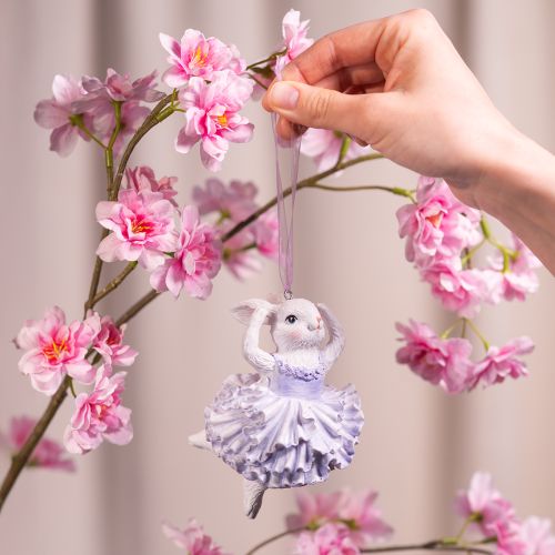 Prodotto Ciondoli a forma di coniglietto ballerina, un elemento decorativo per rami pasquali o alberi di Natale, 12 cm, 2 pezzi