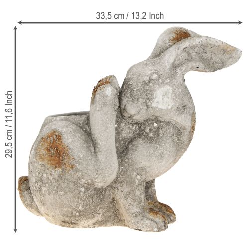 Prodotto Vaso decorativo in cemento Rabbit grigio antico 33,5x17x29,5cm