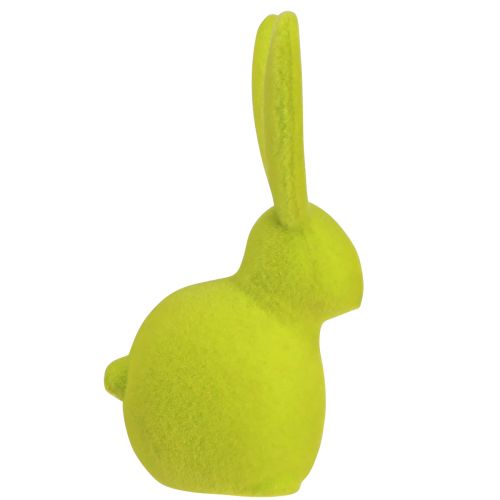 Floristik24 Piccoli coniglietti pasquali seduti, floccati colorati – seconda scelta – 13 cm, 8 pezzi