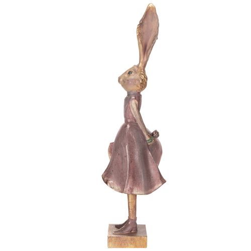 Prodotto Statuina decorativa di coniglio in abito per una decorazione primaverile e pasquale alla moda, 55 cm