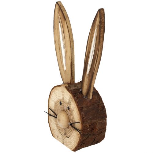 Testa di coniglio in legno naturale 11cm - 12cm 6pz
