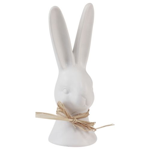 Prodotto Decorazione testa di coniglio coniglietto pasquale coniglio bianco in ceramica 17 cm