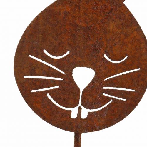 Floristik24 Testa di coniglio su una grata di metallo bastone H45cm decorazione da giardino