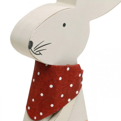 Prodotto Bunny girl, decorazioni primaverili, coniglietto di legno con secchio, coniglietto pasquale