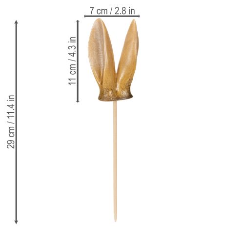 Prodotto Paletto da giardino a forma di orecchie di coniglio, statuetta di animali primaverili per decorazioni da giardino e pasquali, 29 cm, 4 pezzi