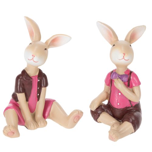 Floristik24 Set di statuine di coniglietti pasquali, graziosa decorazione da tavola per Pasqua e primavera, 9 cm, 4 pezzi