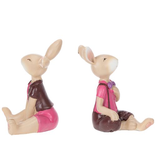 Prodotto Set di statuine di coniglietti pasquali, graziosa decorazione da tavola per Pasqua e primavera, 9 cm, 4 pezzi