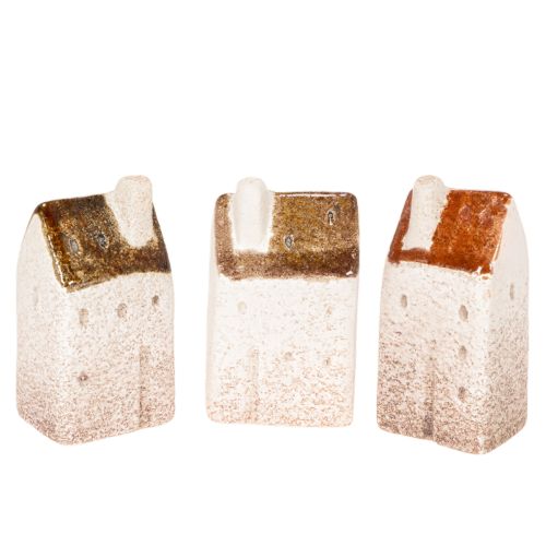 Set di casette decorative in ceramica, casette in miniatura da posizionare in piedi, 7 cm, 3 pezzi acquistare | Floristik24.it