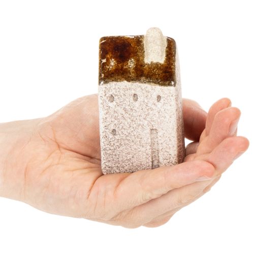 Set di casette decorative in miniatura in ceramica, decorazione da tavolo, 9 cm, 3 pezzi | Floristik24.it