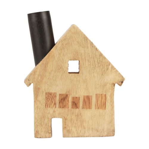 Prodotto Portacandele decorativo in legno per casa decorativa nero 10,5×3,5×13 cm