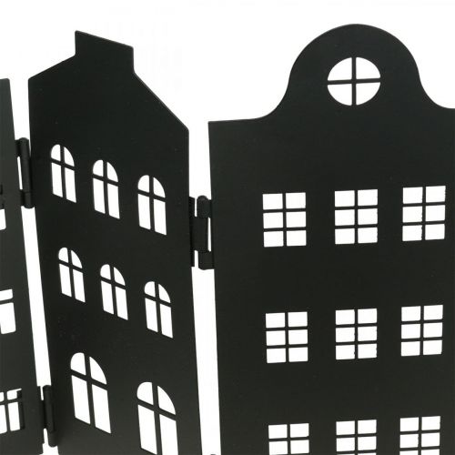 Floristik24 Deco casa in metallo nero stand city silhouette 40 × 18cm