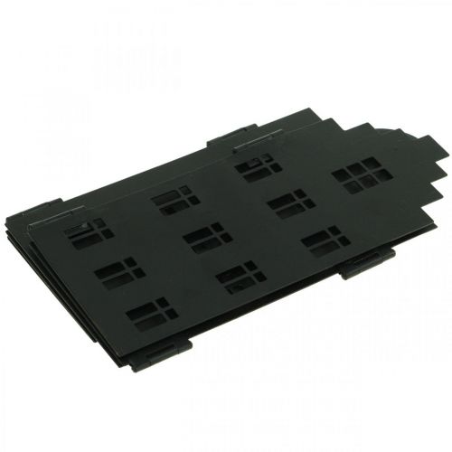Floristik24 Deco casa in metallo nero stand city silhouette 40 × 18cm