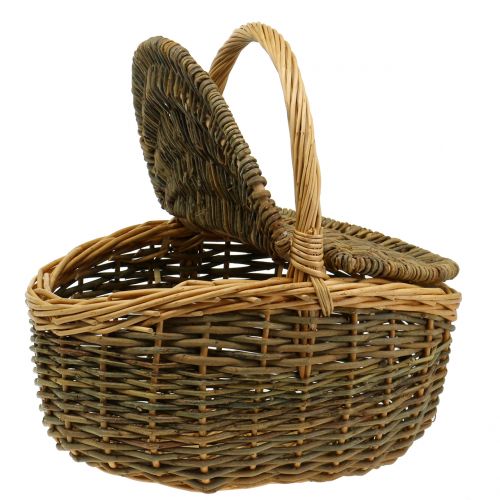 Floristik24 Cestino da picnic salice 40 cm x 30 cm H20 cm