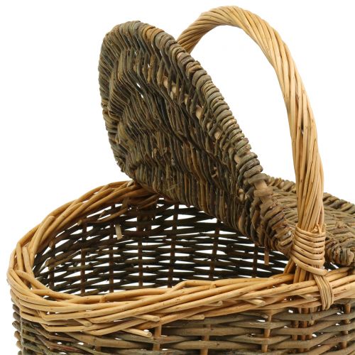 Floristik24 Cestino da picnic salice 40 cm x 30 cm H20 cm