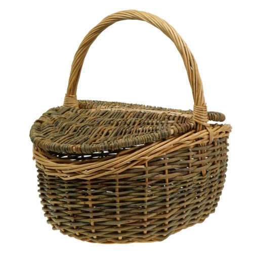 Floristik24 Cestino da picnic salice 40 cm x 30 cm H20 cm