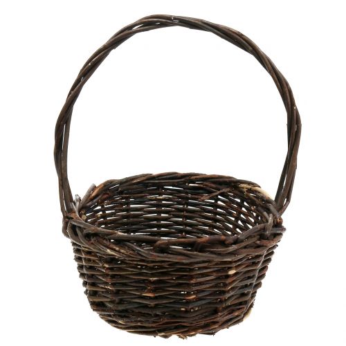 Manico cestino salice ovale 28 cm x 20 cm | Floristik24.it