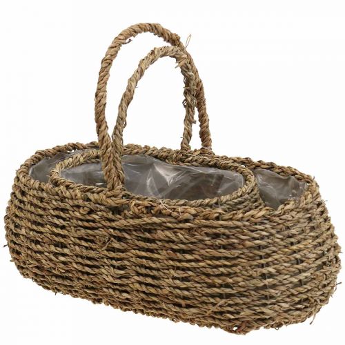 Prodotto Cesto per piante con manico cesto per fiori L23/35 cm set da 2
