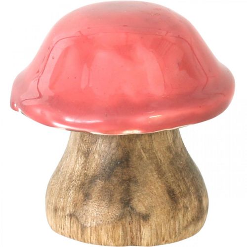 Prodotto Funghi decorativi autunnali in legno Funghi di legno viola H5-7cm 6 pezzi