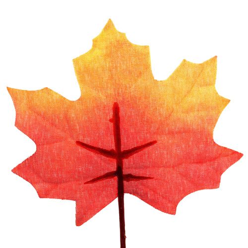 Floristik24 Decorazione autunnale Maple Leaf rosso-arancio 13 cm 12 pezzi