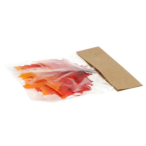 Floristik24 Decorazione autunnale Maple Leaf rosso-arancio 13 cm 12 pezzi