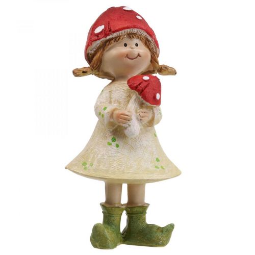 Floristik24 Bambini autunnali figure decorative ragazzo e ragazza funghi bambini 2 pezzi