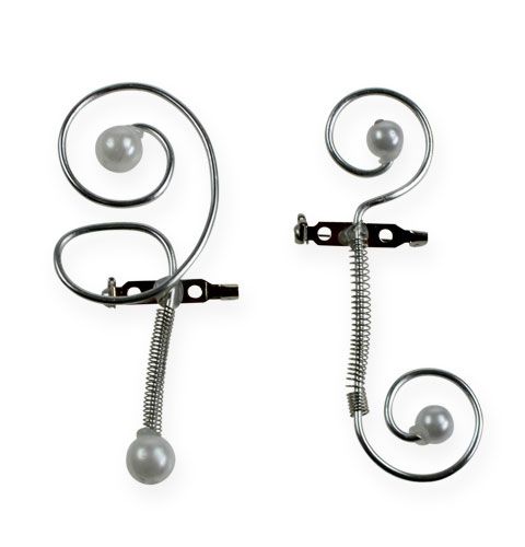 Prodotto Spilla nuziale con perle, argento 8 cm 24 pz