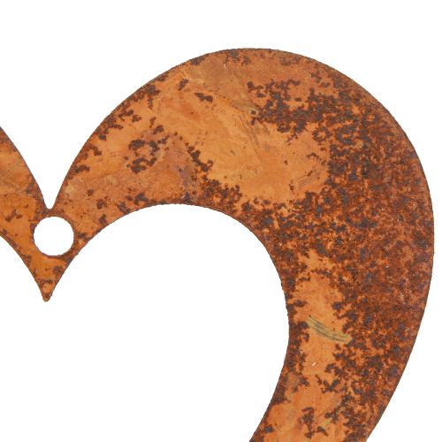 Floristik24 Cuore decorativo ruggine decorazione da giardino cuore in metallo 10 cm 12 pz