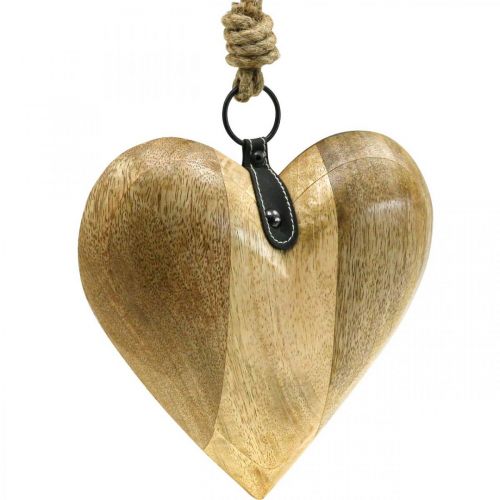 Prodotto Cuore in legno, cuore decorativo da appendere, decorazione cuore H19cm