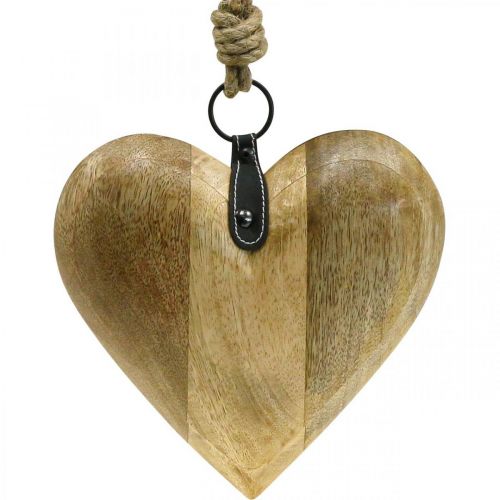 Floristik24 Cuore in legno, cuore decorativo da appendere, decorazione cuore H19cm