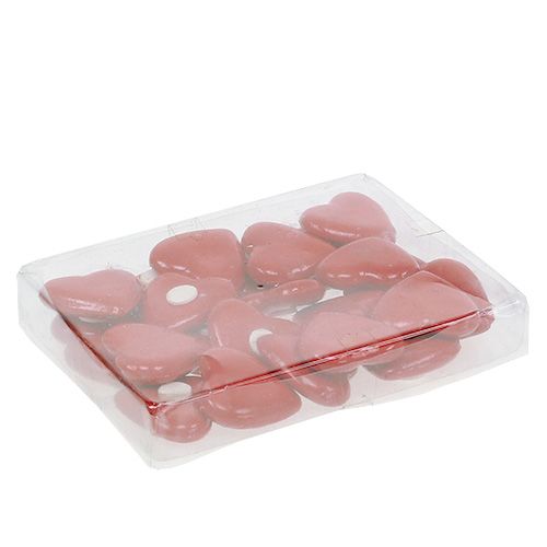 Floristik24 Cuore per attaccare 3,5 cm rosso 24 pezzi