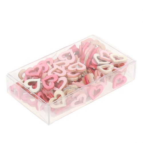 Floristik24 Cuore da spruzzare rosa, rosa, natura 2cm 144p