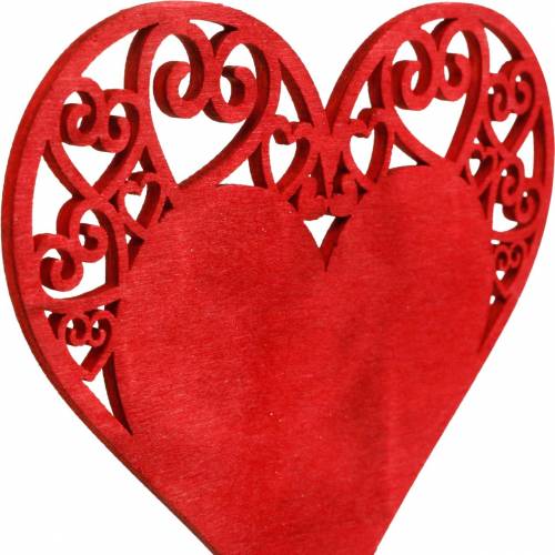 Floristik24 Cuore su bastoncino, spina decorativa a forma di cuore, decorazione per matrimonio, San Valentino, decorazione a cuore, 16 pezzi